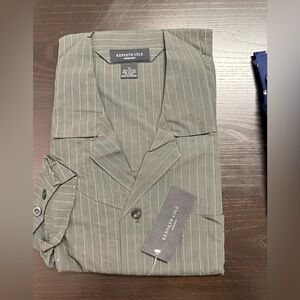 Kenneth Cole Men's Charcoal Pinstripe PJ